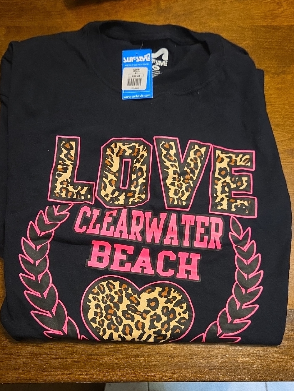 LOVE Clearwater Beach Leopard Print Tee